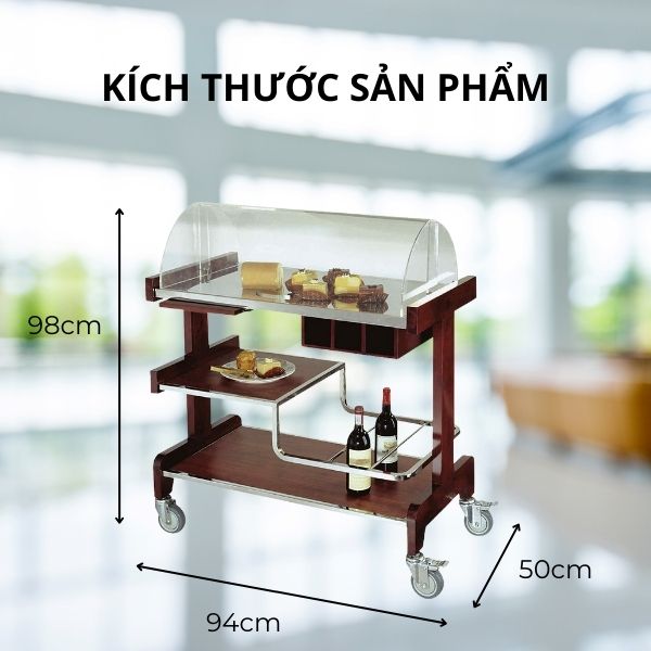 xe đẩy đồ ăn khách sạn