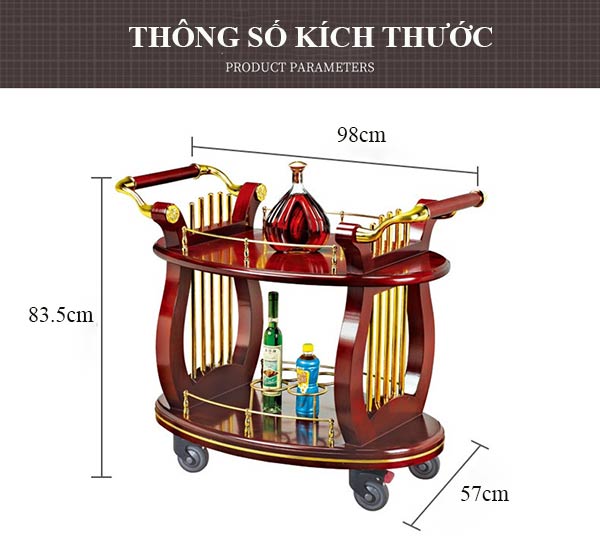 xe đẩy phục vụ rượu