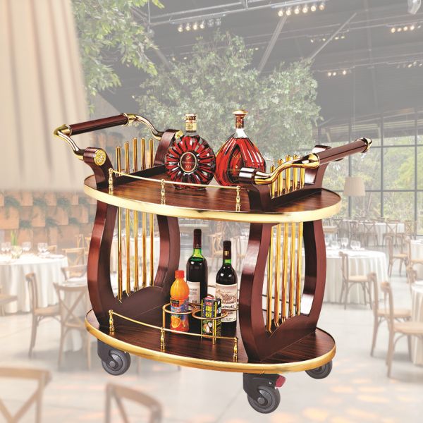 Xe đẩy phục vụ rượu bằng gỗ của Hành Tinh Xanh