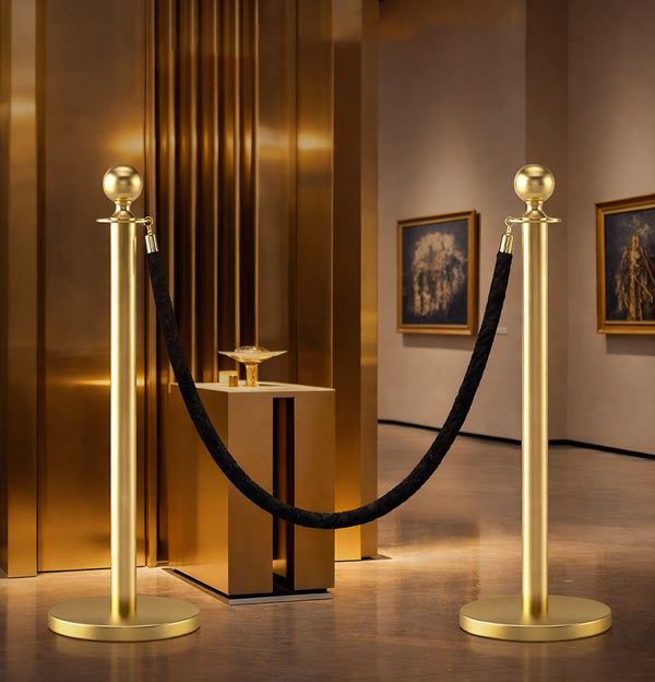 Dây nhung cột chắn inox màu đen