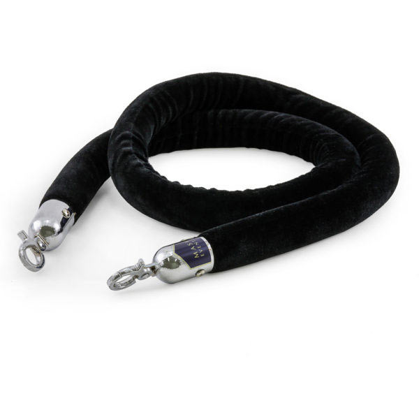 Dây nhung cột chắn inox màu đen có móc khóa dễ dàng sử dụng