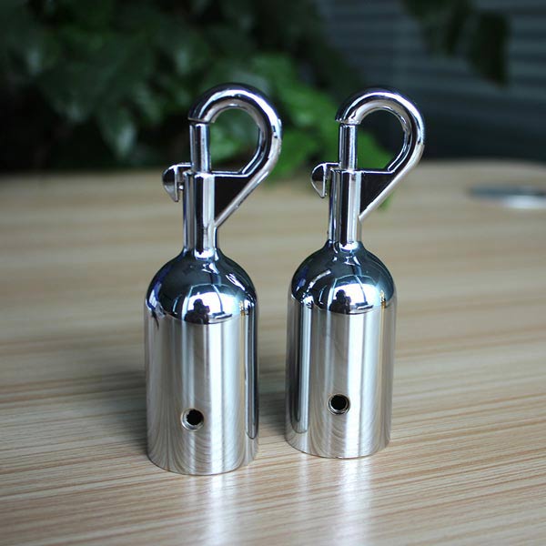 Móc khóa inox màu trắng