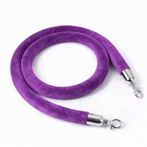 Dây nhung màu tím lắp cột chắn inox