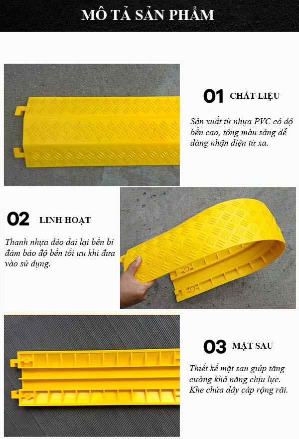 Hình ảnh mô tả miếng ốp bảo vệ dây điện chịu tải cao