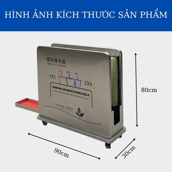 Kích thước khung lau khô ô dù