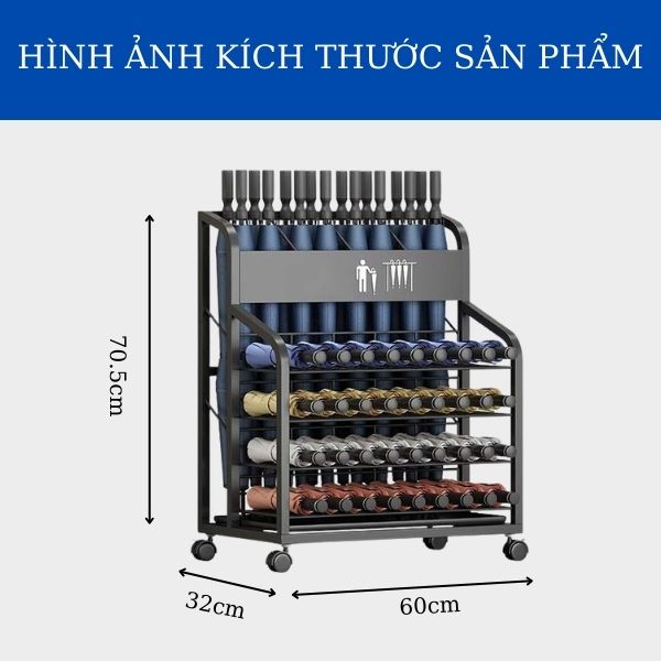 Kích thước giá để ô thép sơn tĩnh điện
