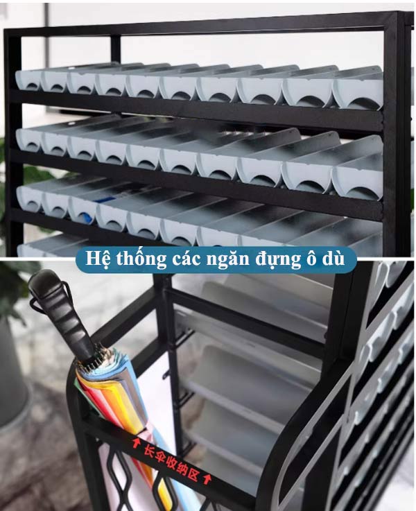 Hình ảnh các ngăn chứa ô dù 