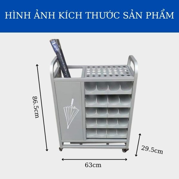 Kích thước kệ đựng ô dù 20 ngăn