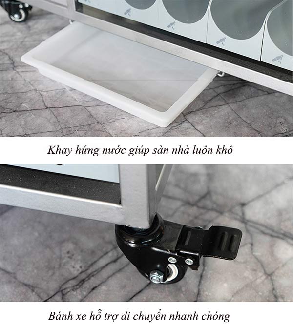 Kệ đựng ô dù 20 ngăn được trang bị phụ kiện tiện lợi, dễ dàng sử dụng