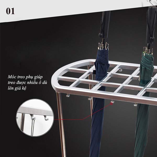 Móc treo ô dù gấp gọn tiện lợi 