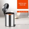 thùng rác inox 304 đạp chân tròn 12l