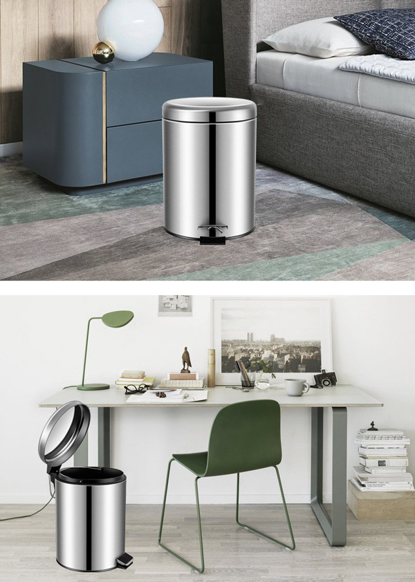 Thùng rác inox 304 loại 8L đa dạng không gian sử dụng