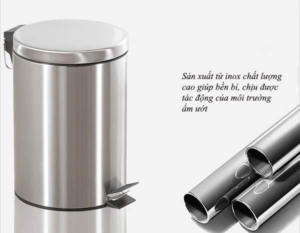 Chất liệu inox cao cấp chống gỉ sét, chống bám bẩn tốt