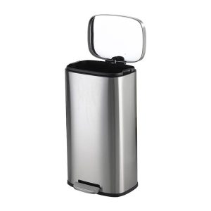 Thùng rác inox đạp chân vuông 16L