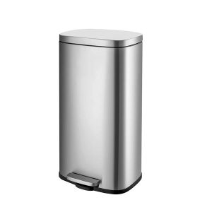 thùng rác inox vuông đạp chân 50l