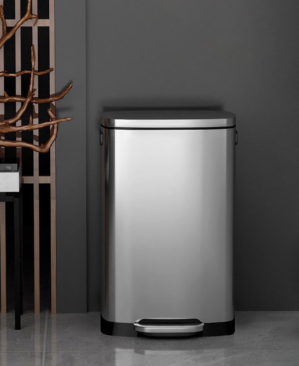 Thùng rác đạp chân 50L có chất liệu bằng inox cao cấp chống giẻ sét tốt