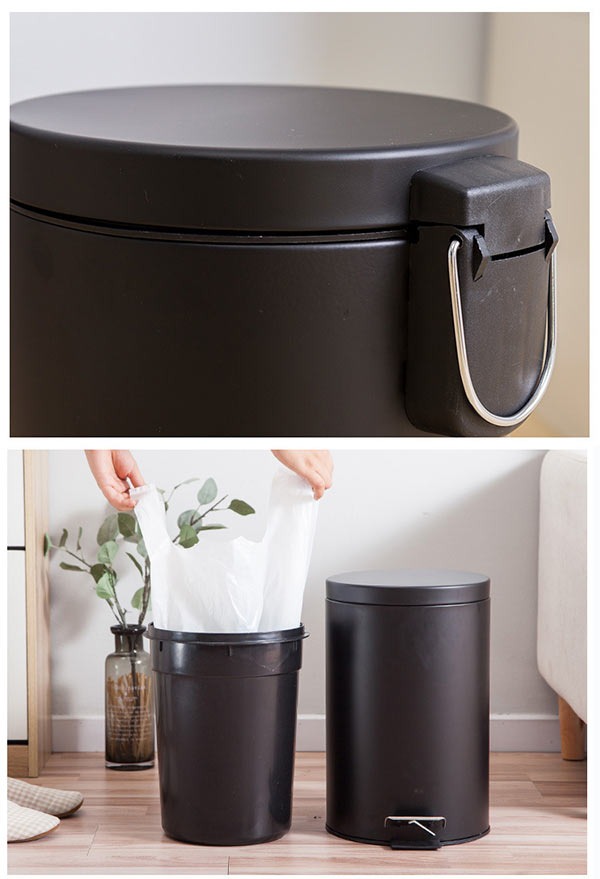 Thùng nhựa bên trong giúp việc vệ sinh thùng rác trở nên đơn giản