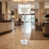 Bảng thông tin bằng inox trắng nâng hạ A3