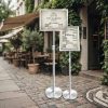 Bảng thông tin bằng inox trắng nâng hạ A3