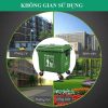 Thùng rác nhựa HDPE 1100L màu xanh lá
