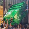 Thùng rác nhựa HDPE 1100L màu xanh lá