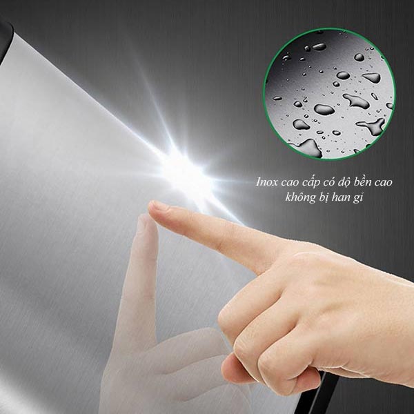 Thùng đựng pin cũ CGTCN-05 được làm từ inox cao cấp, chống han gỉ tốt