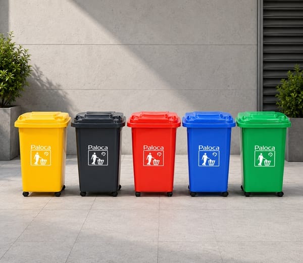 Mẫu thùng rác nhựa HDPE 60L