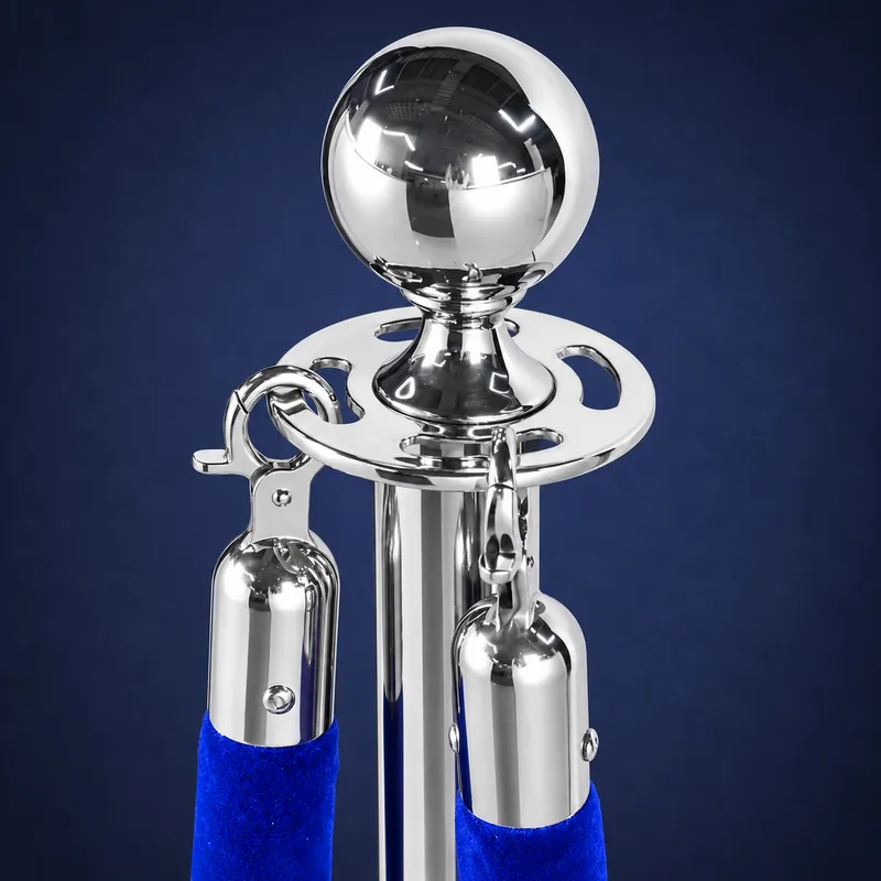 Đầu móc dây cột chắn inox trắng