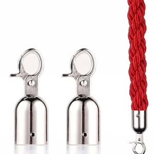 Đầu móc dây cột chắn inox trắng