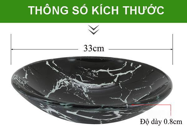 Khay thủy tinh trang trí thùng rác