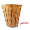 sọt rác nhựa giả mây có nắp đậy